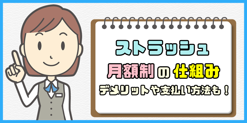 ストラッシュの月額制プランの仕組みとは？【デメリットや支払い方法】