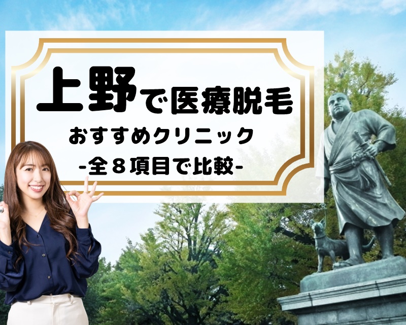 上野でおすすめの医療脱毛【全８項目で比較してみた】